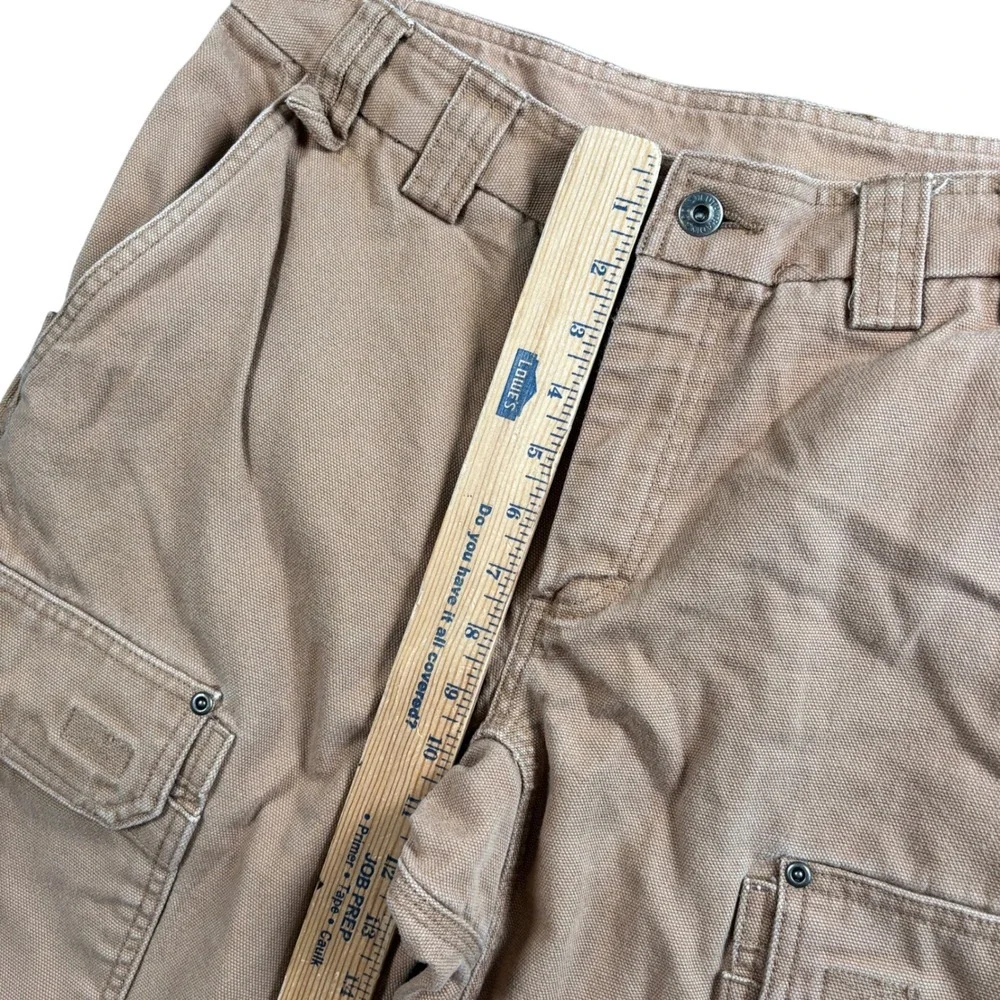 Carhartt Cargo Work Pants Mens 33x28.5 Brown Duck Canvas Rugged Utility Trousers